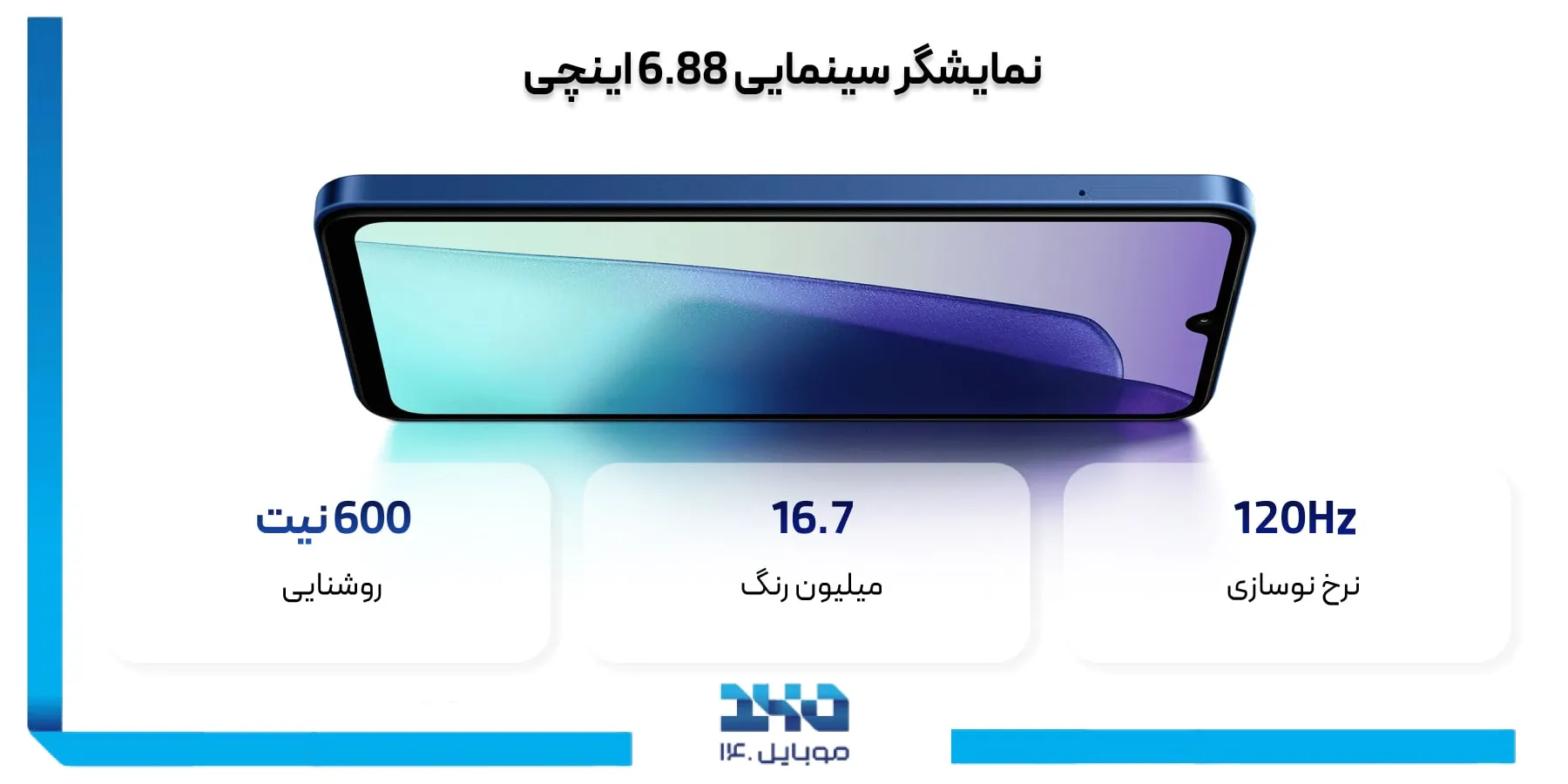 صفحه نمایش گوشی Redmi 14C