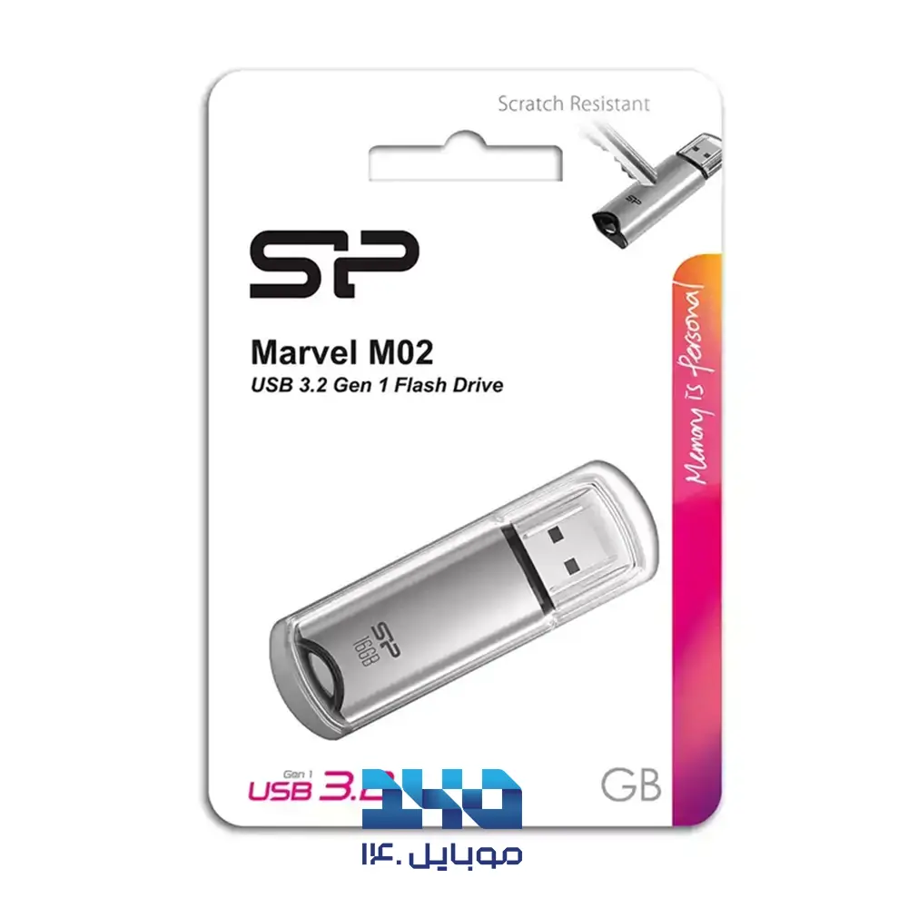 فلش مموری سیلیکون پاور مدل Marvel M02 ظرفیت 64 گیگابایت
