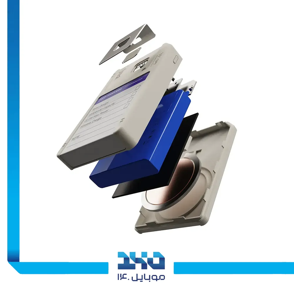 پاوربانک مگ‌سیف پاورولوژی 10000mAh مدل Floppy Disk Retro