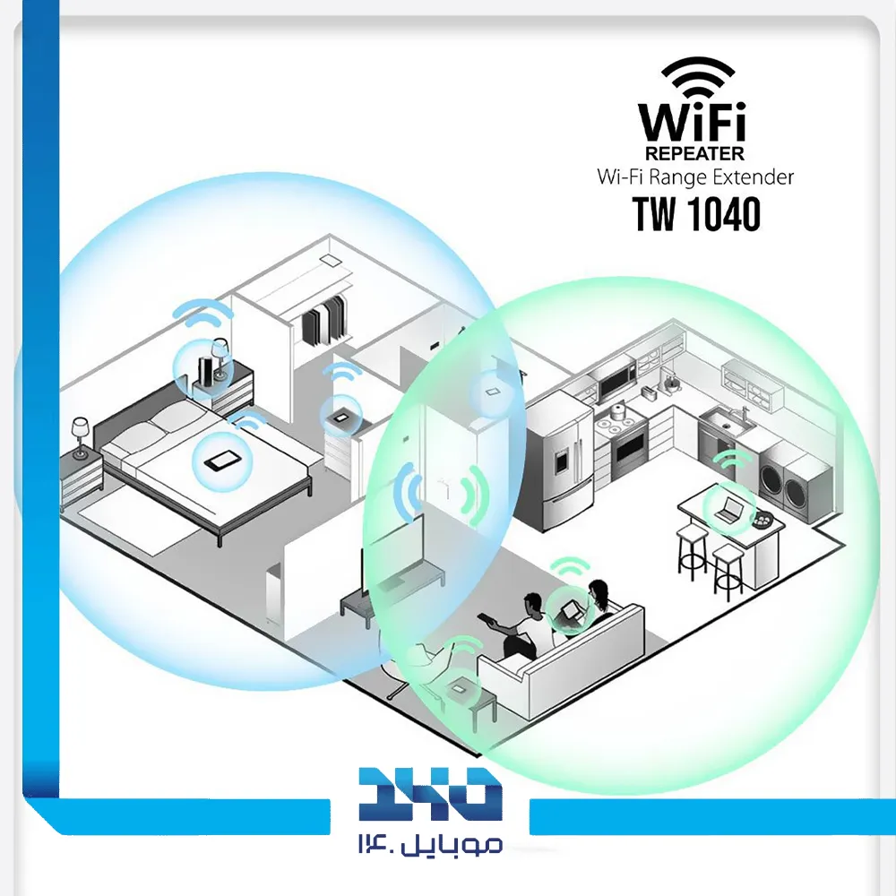 ریپیتر روتر بیسیم تسکو مدل (TW 1040)