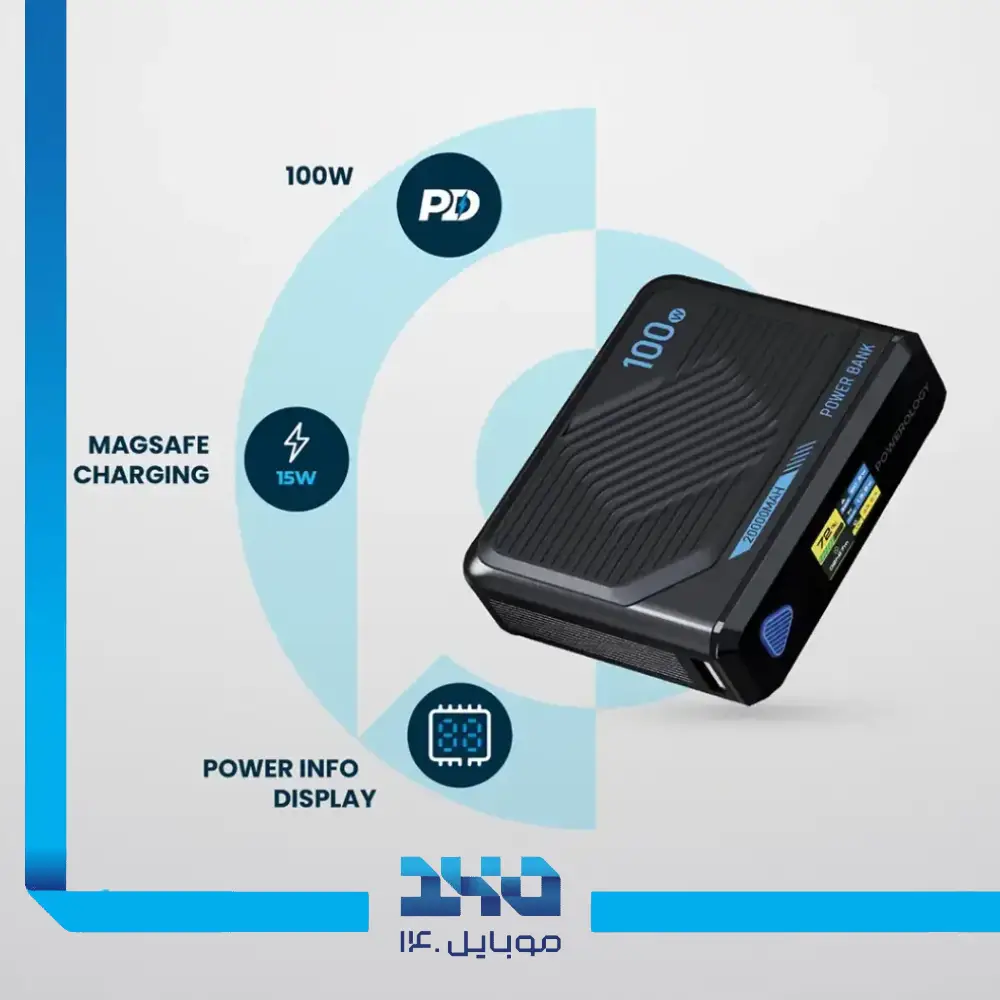 پاور بانک پاورولوژی 20000mAh مدل Ultra Mini