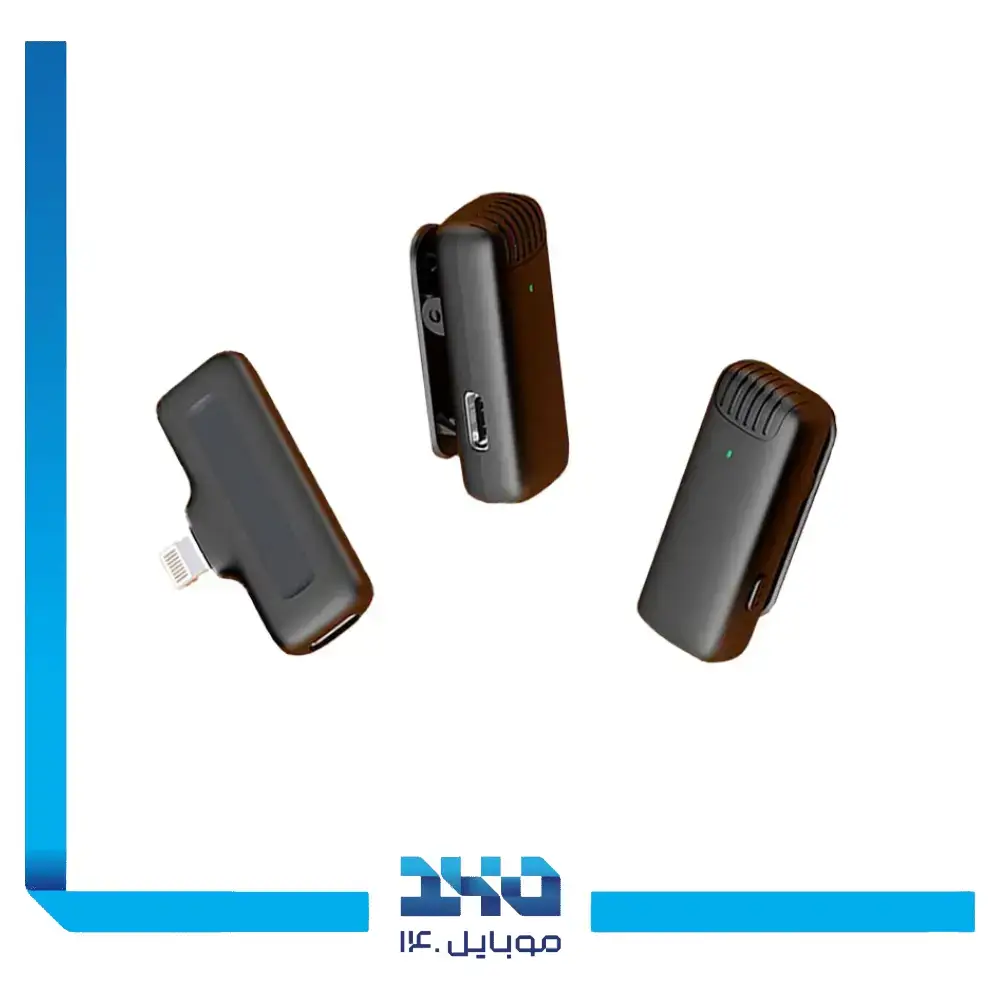 میکروفون بی‌سیم گرین لاین مدل GN2WMICLGBK (تایپ سی) | 1 به 2
