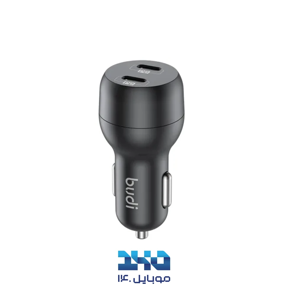 شارژر فندکی 40 وات بودی مدل CC108RTLB با کابل USB-C به لایتنینگ