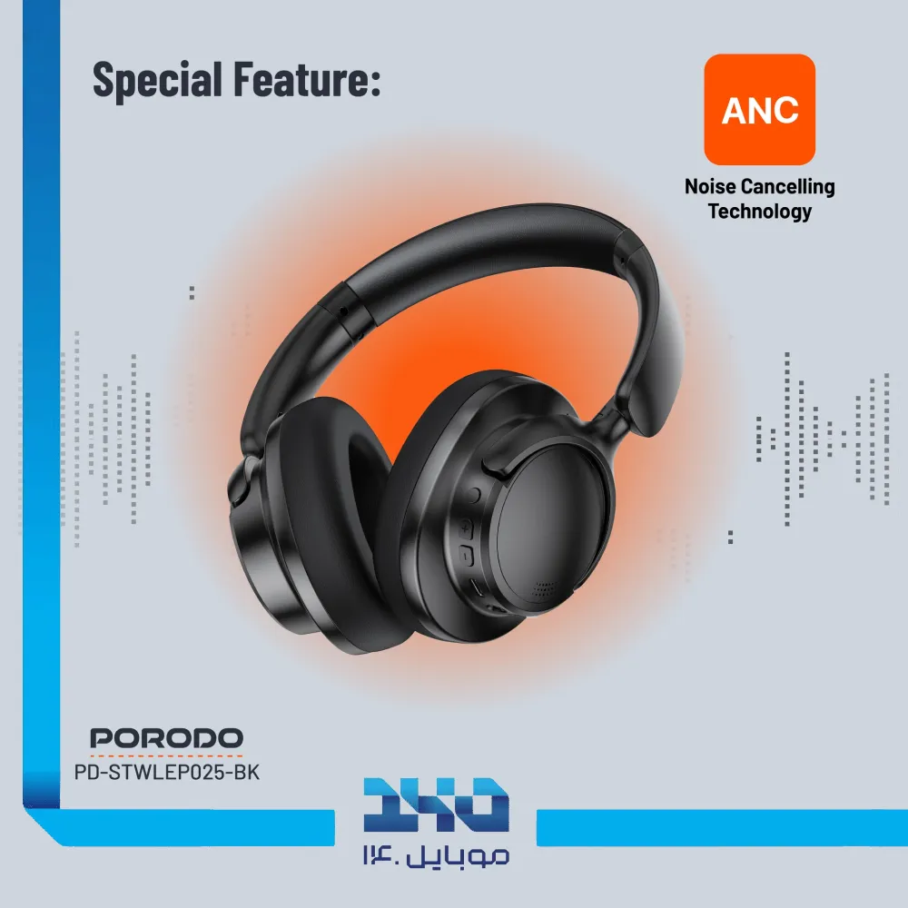 هدفون بی‌سیم پرودو با نویز کنسلینگ (ANC) مدل (Soundtec Zen)