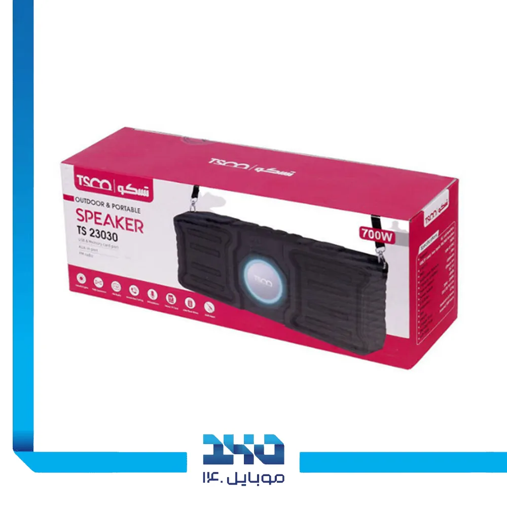 اسپیکر بلوتوثی قابل‌ حمل تسکو مدل (TS 23030)