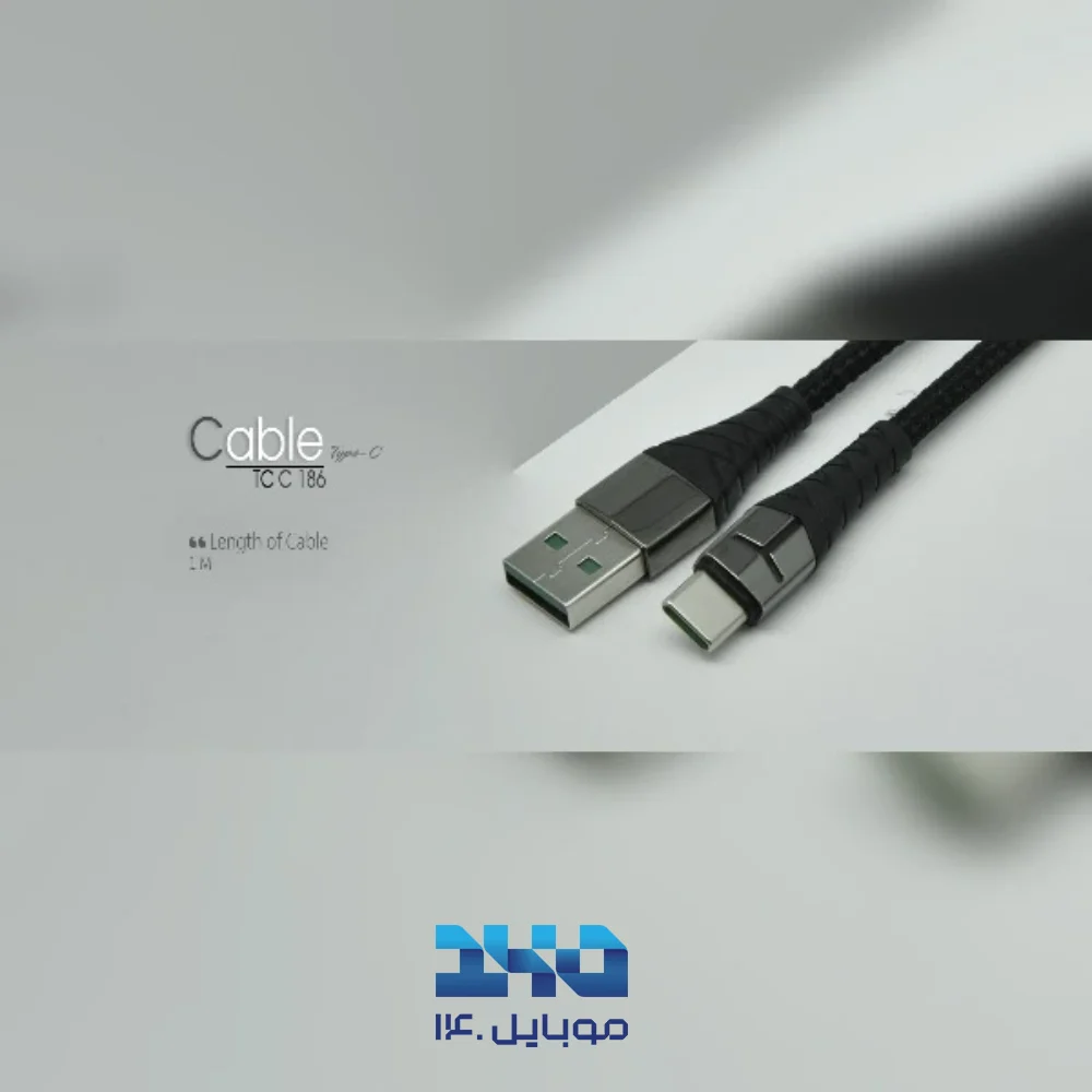 کابل USB-A به USB-C تسکو مدل TCC186 طول 1 متر