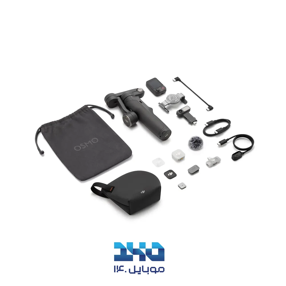 گیمبال دی‌جی‌آی مدل Osmo Mobile 8P Creator Combo به همراه میکروفون DJI Mic Mini 2