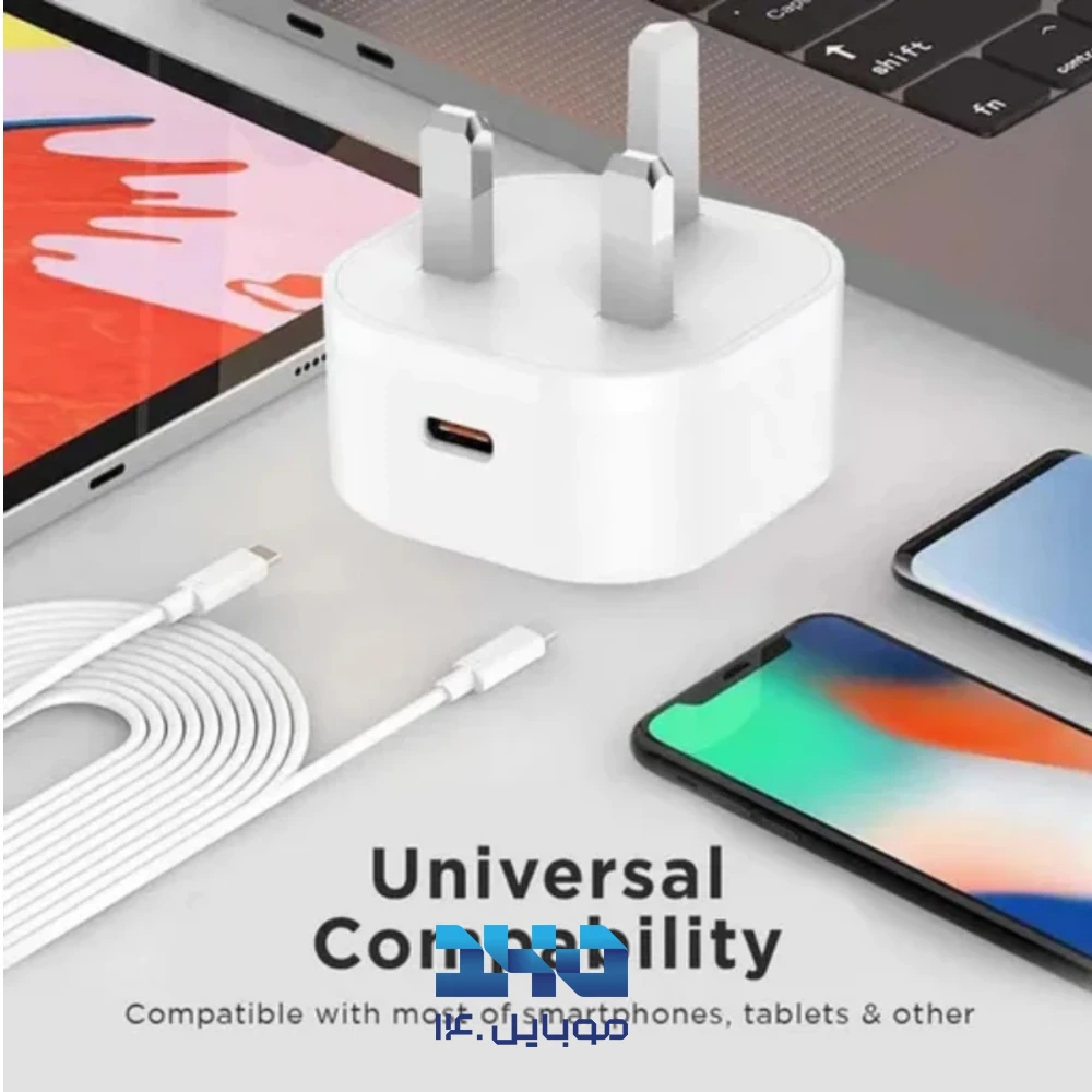 شارژر دیواری 20 وات بودی مدل AC361UTTWS با کابل 65 وات 1.2 متری