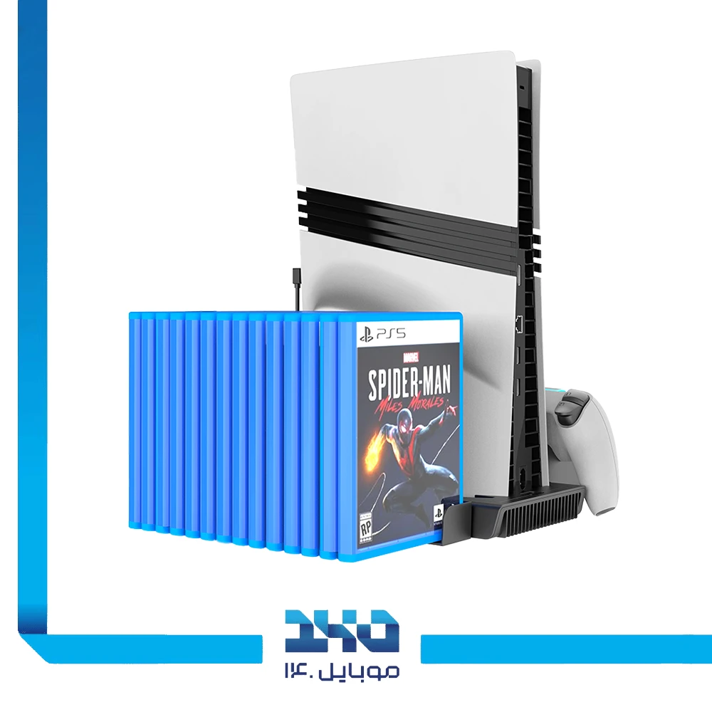 پایه شارژ دسته و فن خنک‌کننده پلی استیشن 5 تسکو مدل WarVault (TGS 16)